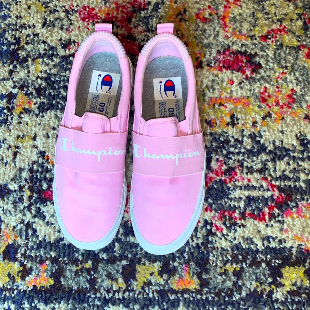 Pink Champion Slip-Ons